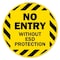 Signmission No Entry Without Esd Protection 16in Non-Slip Floor Marker, 16" x 16", FD-2-C-16-99913 FD-2-C-16-99913 - alternate 1